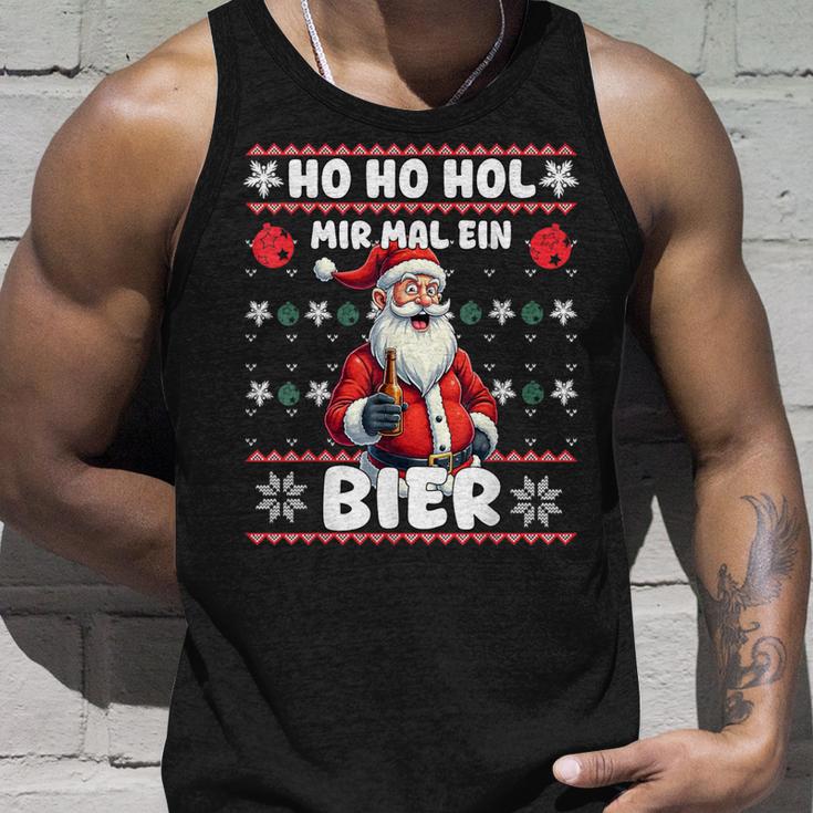 Saying Ho Ho Hol Mir Mal Ein Bier Ugly Christmas Tank Top Geschenke für Ihn