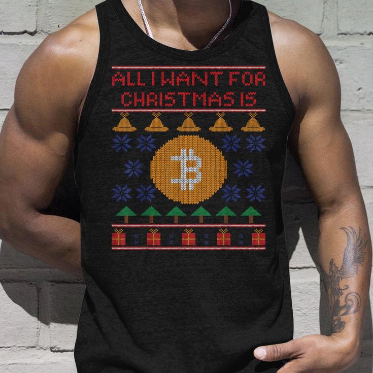 Ugly Christmas Bitcoin Short Sleeve Tank Top Geschenke für Ihn