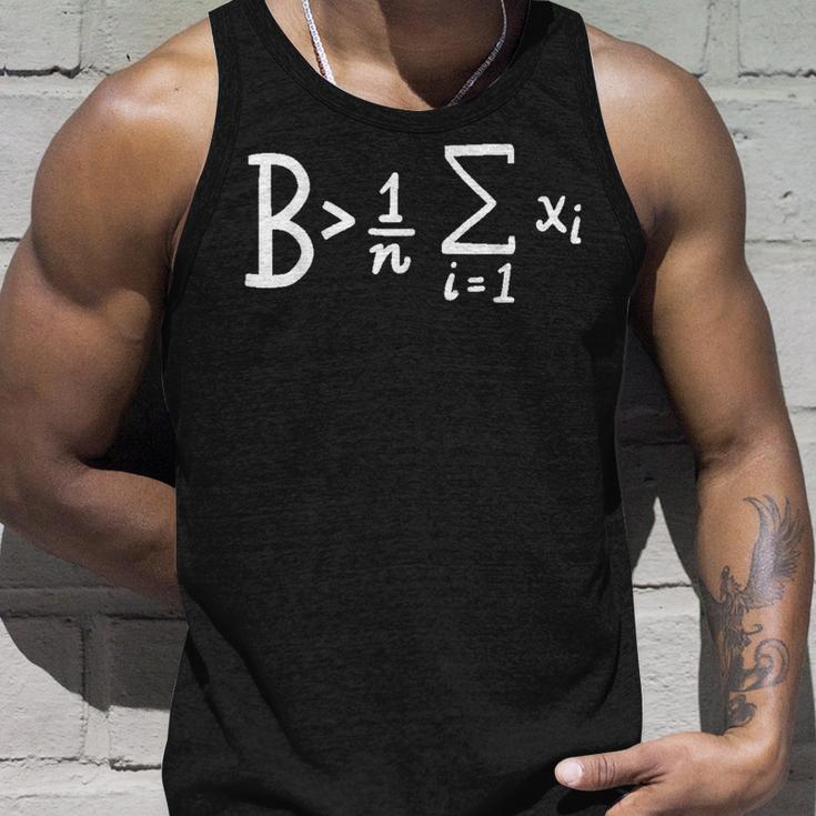 Be Greater Than Average Math Tank Top Geschenke für Ihn