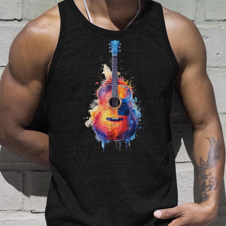 Guitar Splash Watercolour For Guitarists Electric Guitars Tank Top Geschenke für Ihn