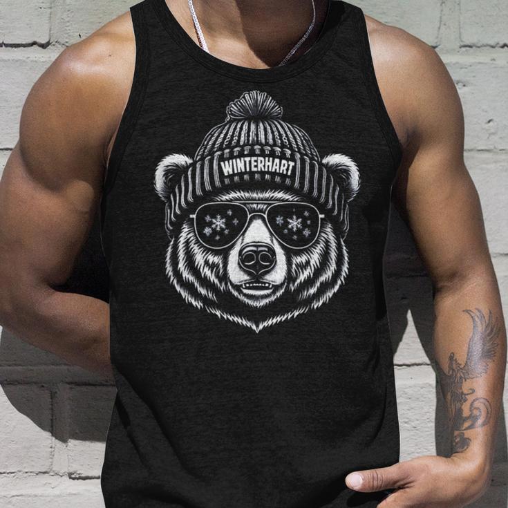 Hardy Bear With Hat Ski Snowboard Ski Party Winter Tank Top Geschenke für Ihn