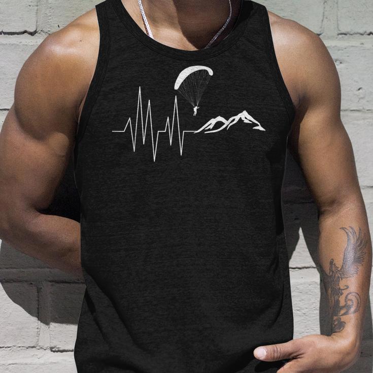 Heartbeat Skydive Paraglider Parachute Jumping Tank Top Geschenke für Ihn