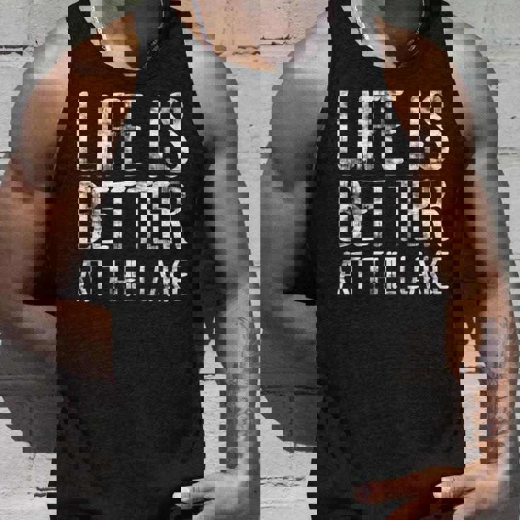 Humoristique Life Is Better At The Lake Manche Longue Débardeur e Cadeaux pour lui