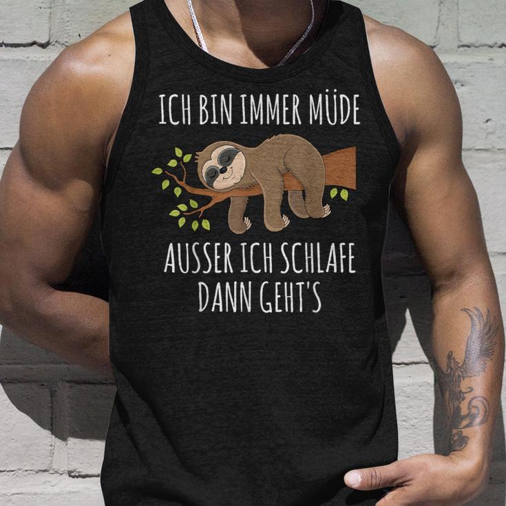 Ich Bin Immer Müde Ausser Wenn Ich Schlaffe Dann Geht's Chill I'm Always Tired Tank Top Geschenke für Ihn