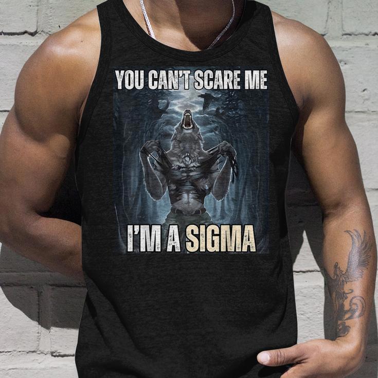 Ich Bin The Sigma Du Kannst Mich Nicht Erschrecken Wolf Meme Alpha Tank Top Geschenke für Ihn