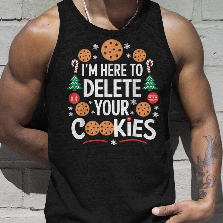 I'm Here To Delete Your Cookies Tech Baking Humour Tank Top Geschenke für Ihn