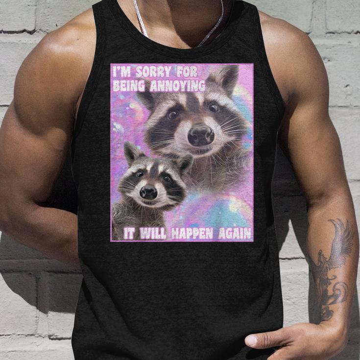 I'm Sorry For Being Annoying Trash Raccoon Meme Tank Top Geschenke für Ihn