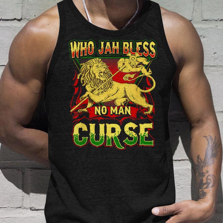 Who Jah Bless No Man Curse Reggae Lover Rasta Tank Top Geschenke für Ihn