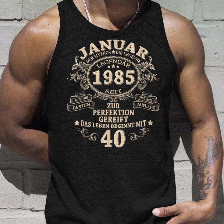 January 1985 40 Years intage 40Th Birthday Man Tank Top Geschenke für Ihn