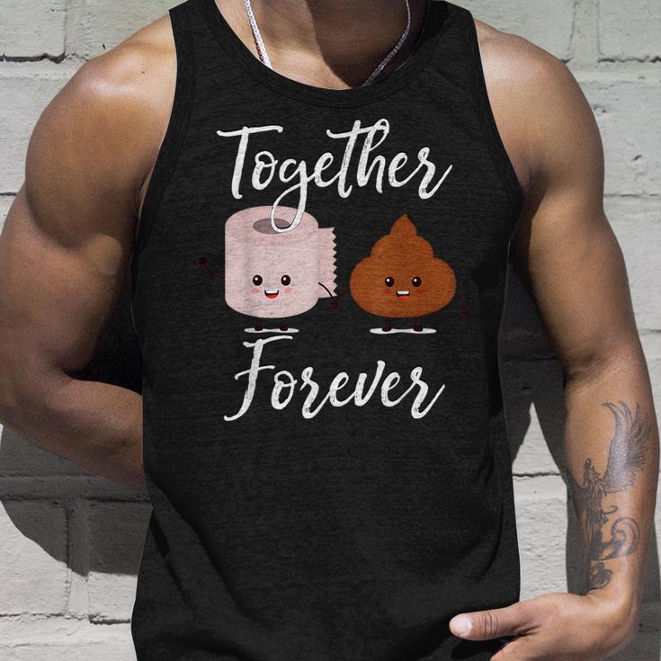 Kacke Together Forever Toilet Roll Poop Tank Top Geschenke für Ihn