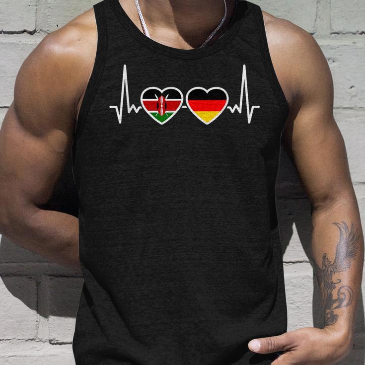 Kenya Germany Heartbeat Flag German Kenyan Tank Top Geschenke für Ihn