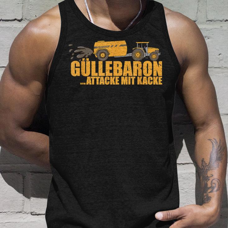 Landillage Güllebaron Attack With Poo Farmer Tank Top Geschenke für Ihn