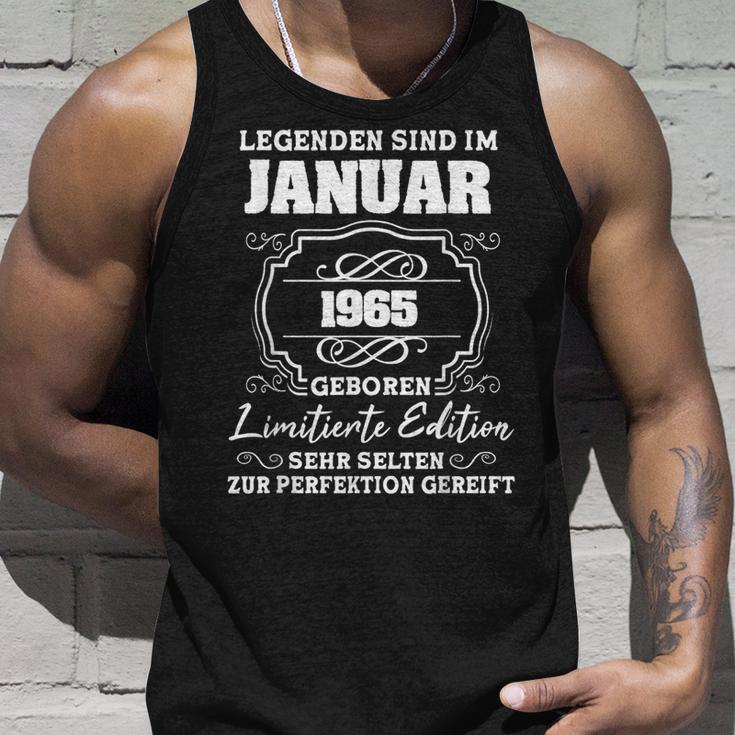 Legends Was Born In January 1965 60Th Birthday Man Tank Top Geschenke für Ihn