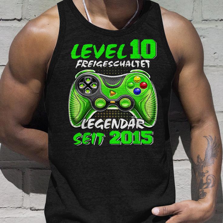 Level 10 Birthday Boy Gamer 2015 10Th Birthday Tank Top Geschenke für Ihn