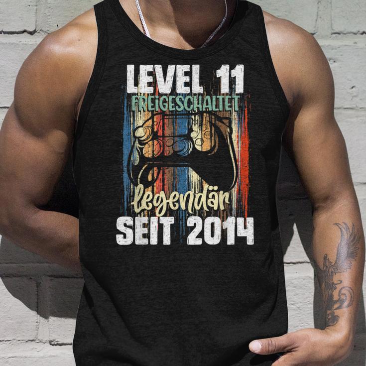 Level 11 Years Birthday Boy Gamer Since 2014 Tank Top Geschenke für Ihn