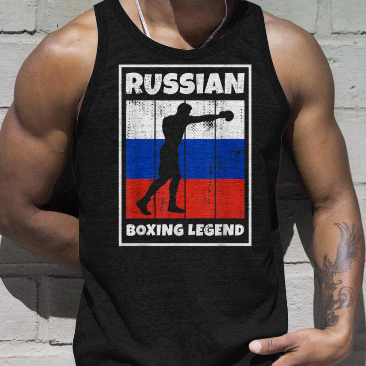 Leyenda De Boxeo Ruso Con Bandera Para Boxeador De Rusia Camiseta sin mangas Regalos para él