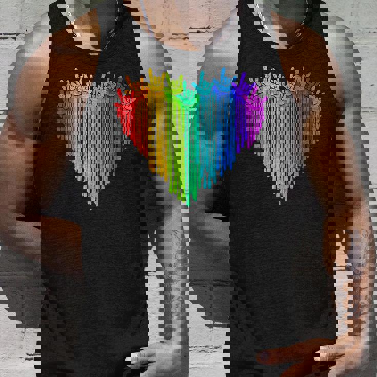 LGBTQ Pride I Love You Hand Sign Rainbow Heart ASL Ally Tank Top Gifts for Him