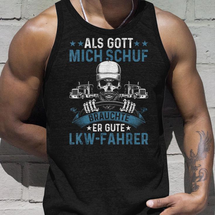 Lorry Driver Truck God Created Good Truck Driver Trucker Tank Top Geschenke für Ihn