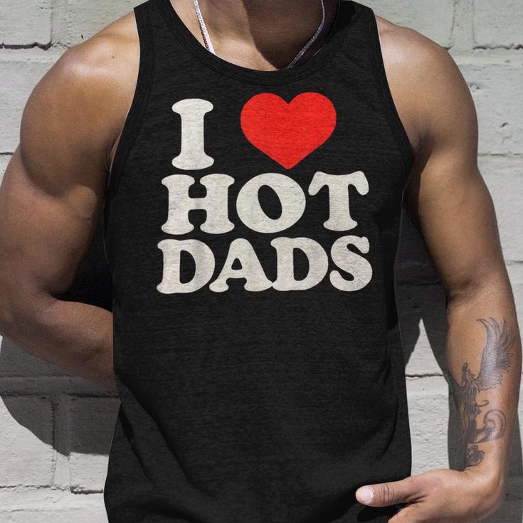 I Love Hot Dads I Heart Hot Dads I Adore Hot Dad Tank Top Geschenke für Ihn