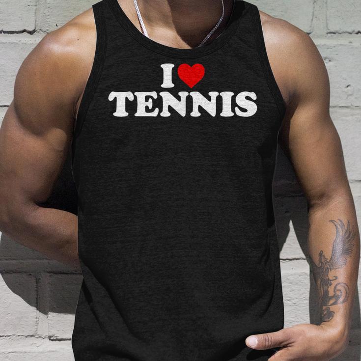 I Love Tennis Herz Tank Top Geschenke für Ihn