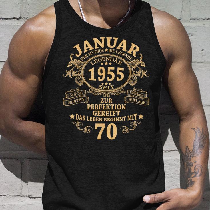 Man January 1955 70 Years intage 70Th Birthday Tank Top Geschenke für Ihn