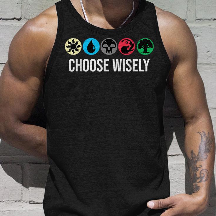 Mana Symbols Gathering Magic Choose Wisely Blue Red Green Tank Top Geschenke für Ihn