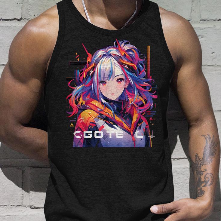 Manga Anime Aesthetic Cyberpunk Techwear Harajuku Tank Top Geschenke für Ihn