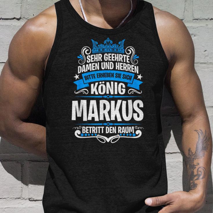 Markus Name With King Saying Tank Top Geschenke für Ihn