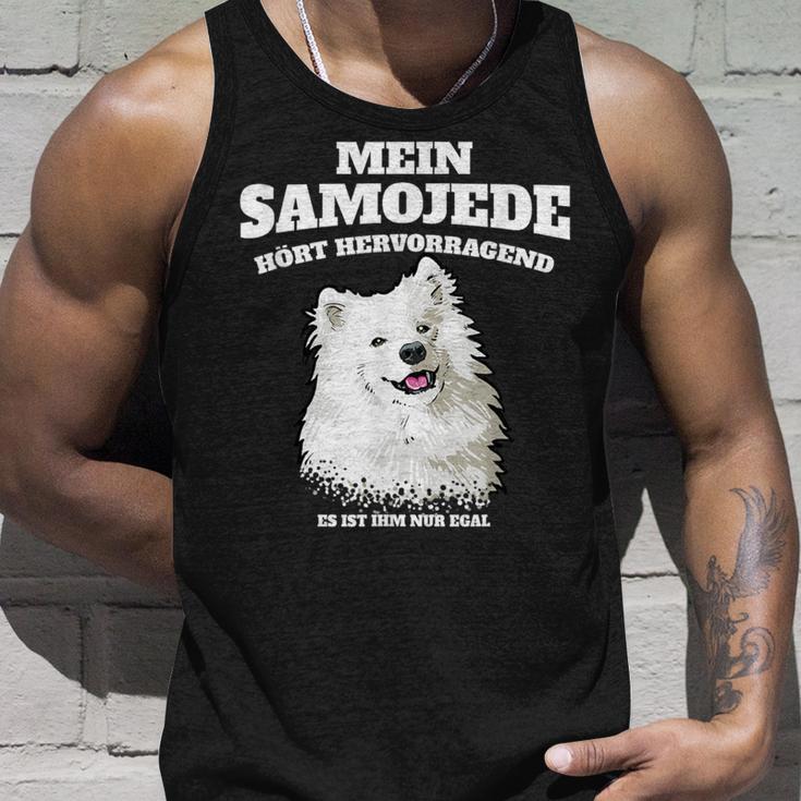 Mein Samojede Hört Superb Es Ist Ihm Nur Egal Gassi Tank Top Geschenke für Ihn