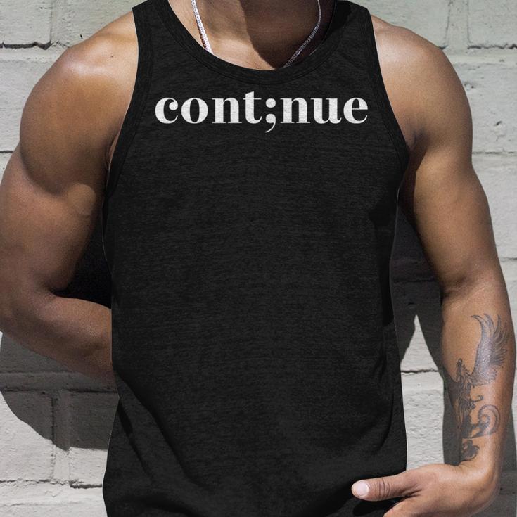 Mental Health Awareness Continue Semicolon Tank Top Geschenke für Ihn