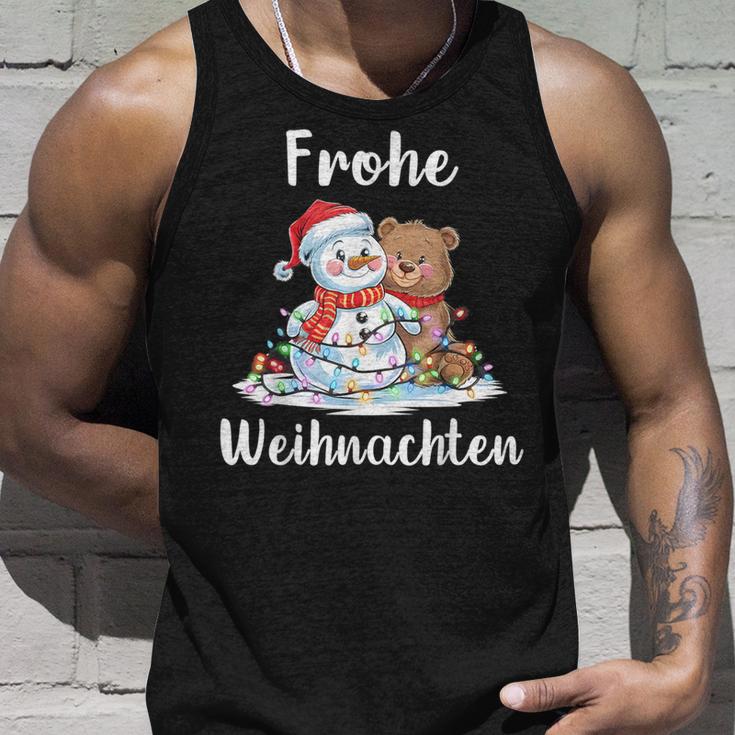 Merry Christmas Snowman Christmas Bear Christmas Eve Tank Top Geschenke für Ihn