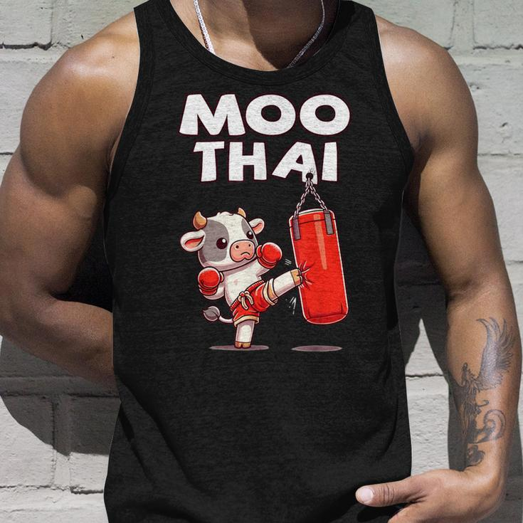 Moo Thai Muay Thai Cow Thai Boxing For Children Muay Thai Tank Top Geschenke für Ihn