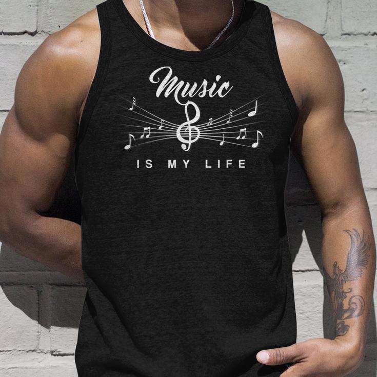 Music Is My Life Music Musician Treble Clef Tank Top Geschenke für Ihn