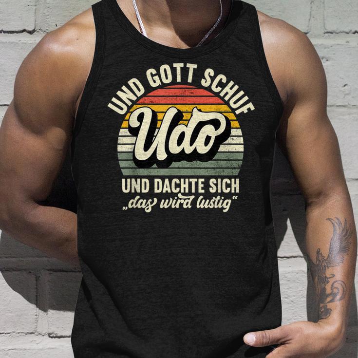 Name Udo Slogan And Gott Schuf Udo S Tank Top Geschenke für Ihn