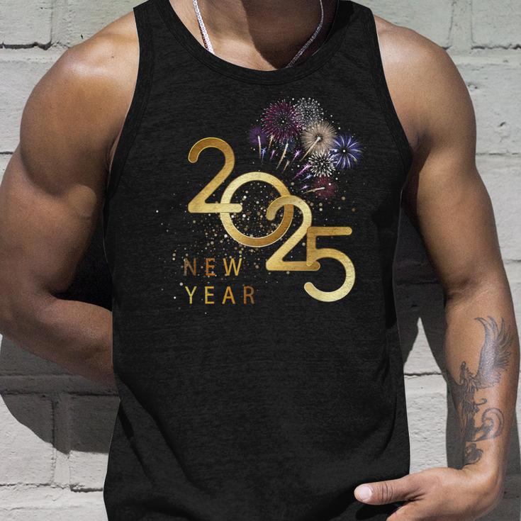 New Year's Eve Party Supplies 2025 Happy New Year Fireworks Tank Top Geschenke für Ihn