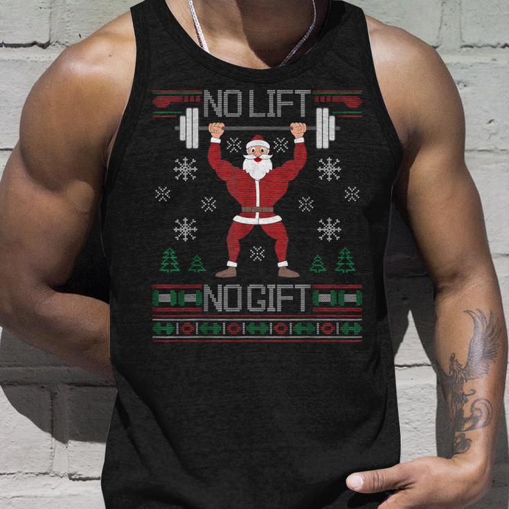 No Lift No Ugly Christmas Jumper Gym Santa Tank Top Geschenke für Ihn