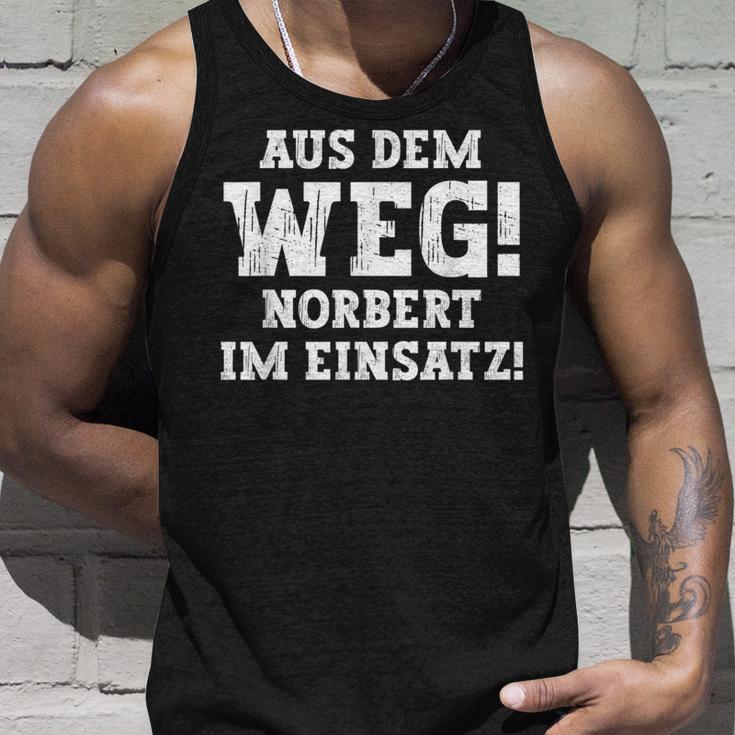 Norbert Saying Aus Dem Weg First Name Norbert Tank Top Geschenke für Ihn