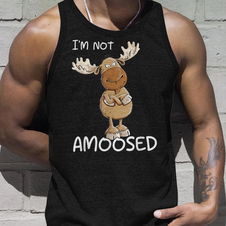 Not Amoosed Moose I Nö Fun Elk Word Game I No Statement Tank Top Geschenke für Ihn