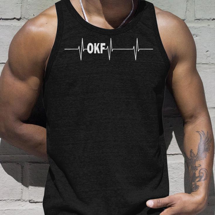 Okf Heartbeat Location Control Tank Top Geschenke für Ihn