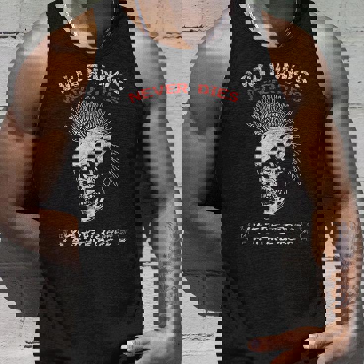 Old Punks Never Dies Punk Rock Music & Punks Camiseta sin mangas Regalos para él