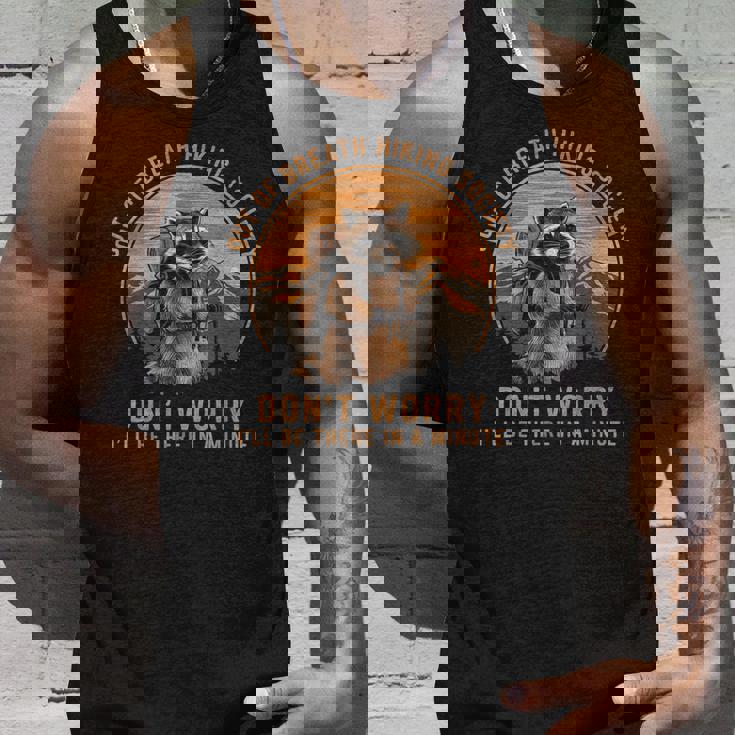 Out of Breath Hiking Society Tank Top - Vintage Raccoon Theme Gifts for Him