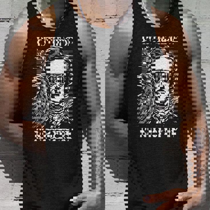Poesía Poesía Edgar Allan Poe Con Raven Gothic Horror Escritor Camiseta sin mangas Regalos para él