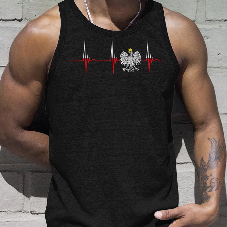 Polska Eagle Pole Heartbeat Ecg Pulse Polish Pride Tank Top Geschenke für Ihn