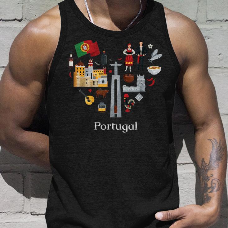 Portugal Lisbon Card Icon Traditional Keepsake Tank Top Geschenke für Ihn