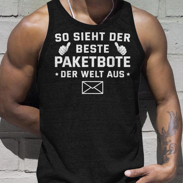 Postman Bester Paketbote Der Welt German Tank Top Geschenke für Ihn