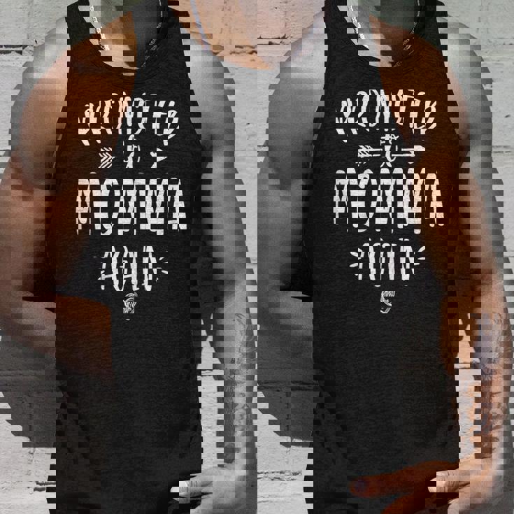 Promoted To Momma Again New Mom Mama To Be Mother's Day Tank Top Gifts for Him