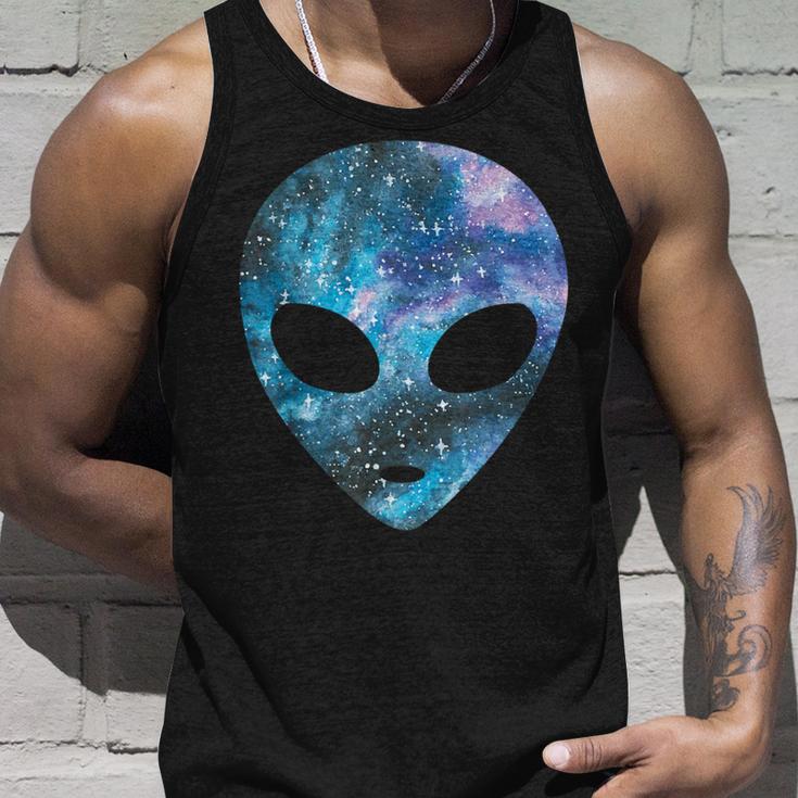 Psychedelic Alien Head Cosmic Galaxy Trippy Outer Space Tank Top Geschenke für Ihn