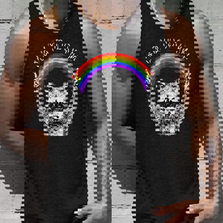 Raccoon LGBTQ Pride Tank Top - Be Gay, Do Crime Fun Design Gifts for Him