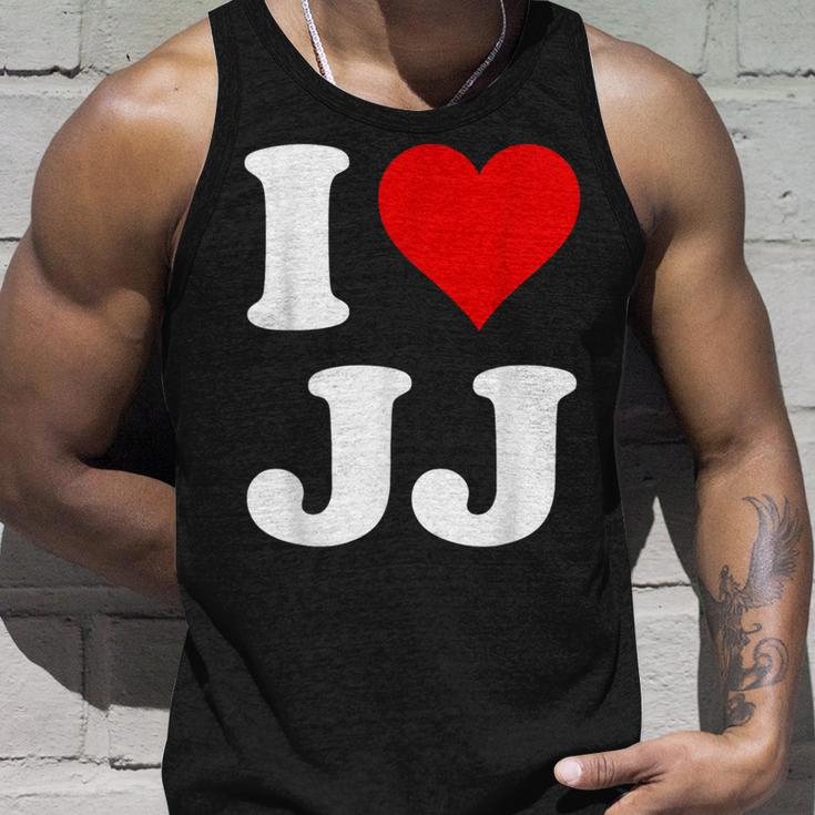 Red Heart I Love Jj Tank Top Geschenke für Ihn