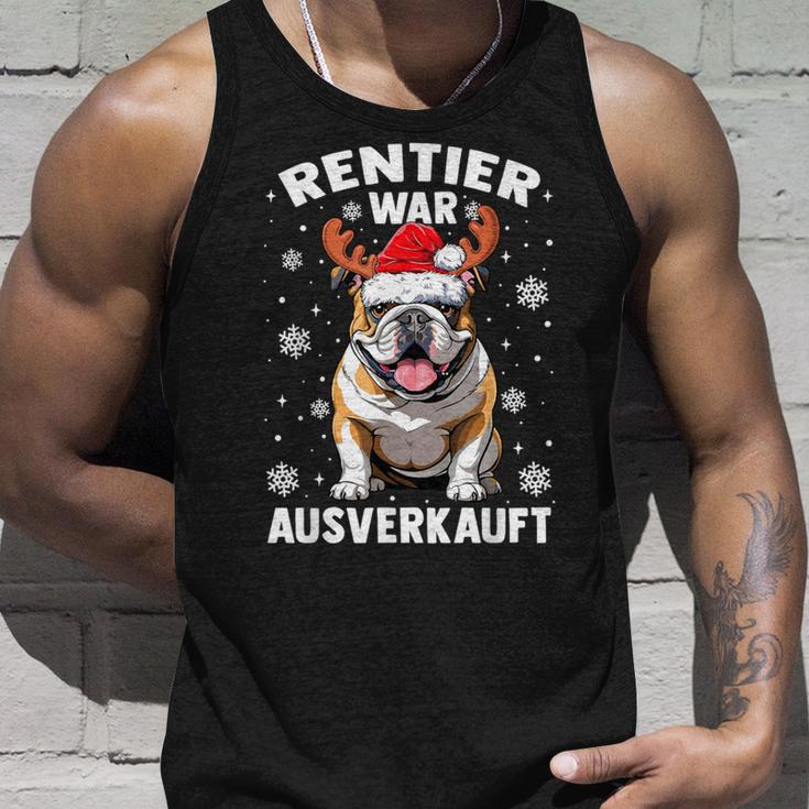 Reindeer Was Out Sold Out English Bulldog Christmas Tank Top Geschenke für Ihn